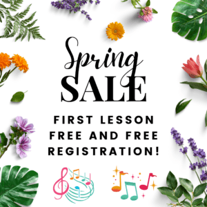 May Spring Promotion. Free First Lesson and Free Registration!